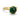 Ring Med Stor Natursten - 24K Guldbelagt, Grøn