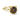 Ring Med Stor Natursten - 24K Guldbelagt, Smoky