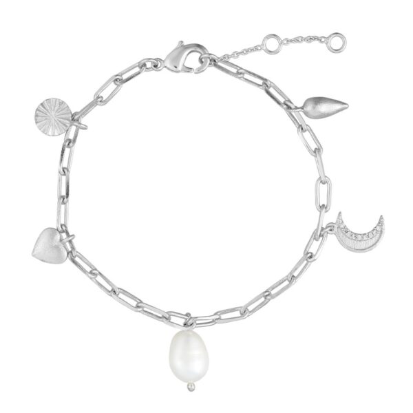 Luna armbånd med vedhæng og ferskvandsperle